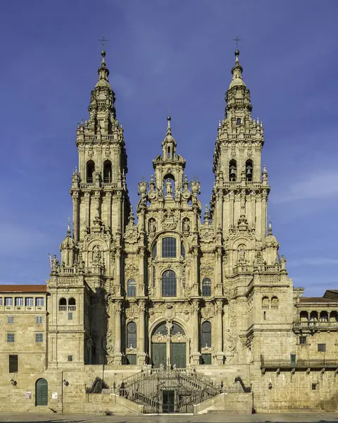 Zachodnia fasada katedry w Santiago de Compostela